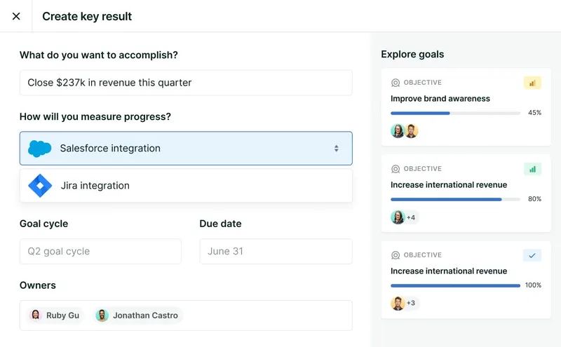 Lattice: Create key result