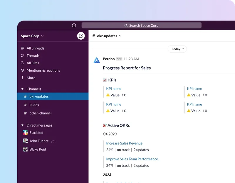 Perdoo: Slack
